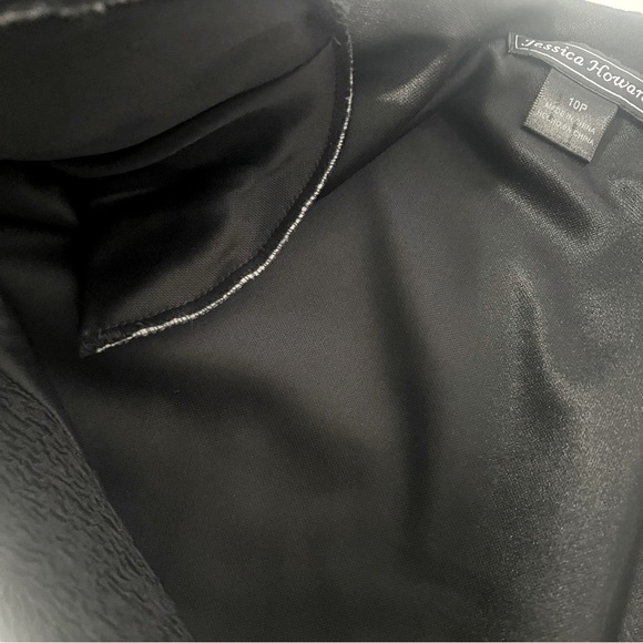 Jessica Howard Women Petite 10P Black 2 Piece Dress Matching Embellished Jacket - Picture 7 of 15